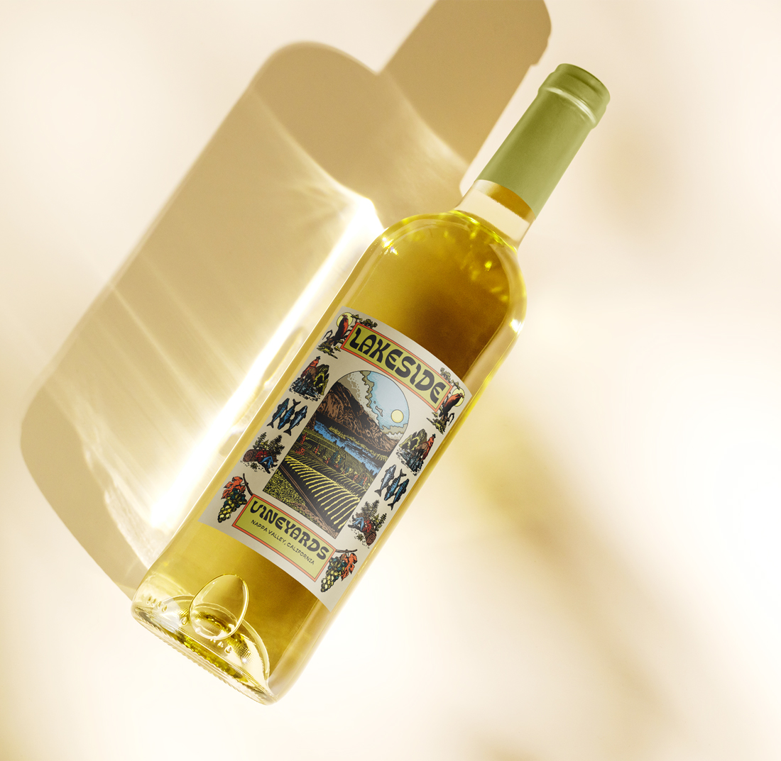 Lakeside wine branding alternate view